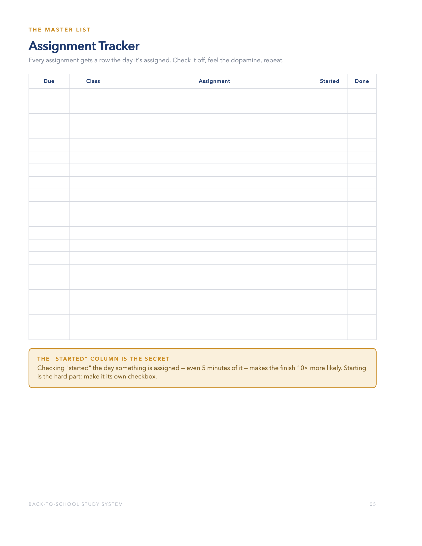 Assignment Tracker